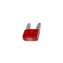 Fusible - Mini fusible - 10A - Rouge - Lg. 11mm