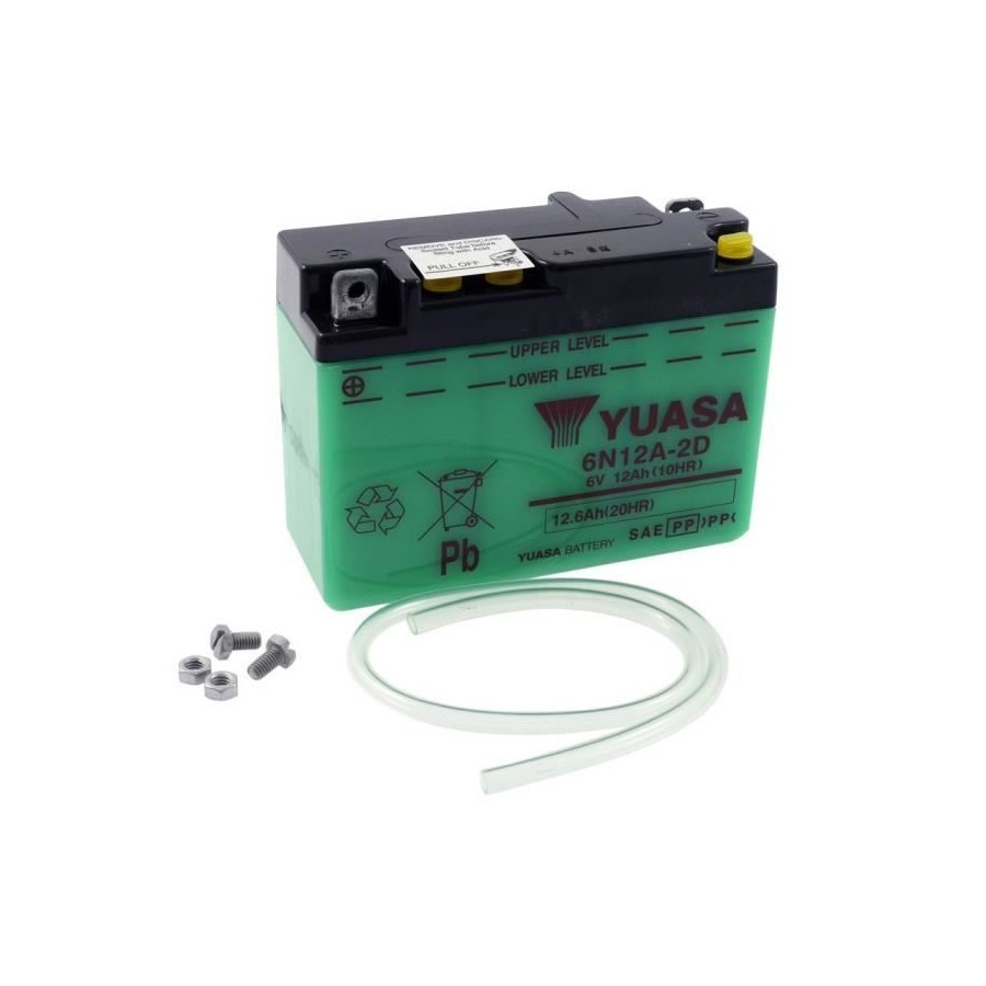 Service Moto Pieces|Batterie - 6 Volts - 6N12A-2D - YUASA |Batterie - 6 Volts|68,69 €