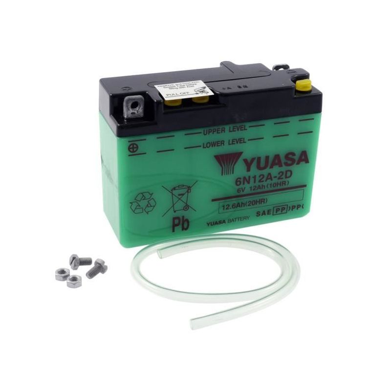 Service Moto Pieces|Batterie - 6 Volts - 6N12A-2D - YUASA |Batterie - 6 Volts|68,69 €