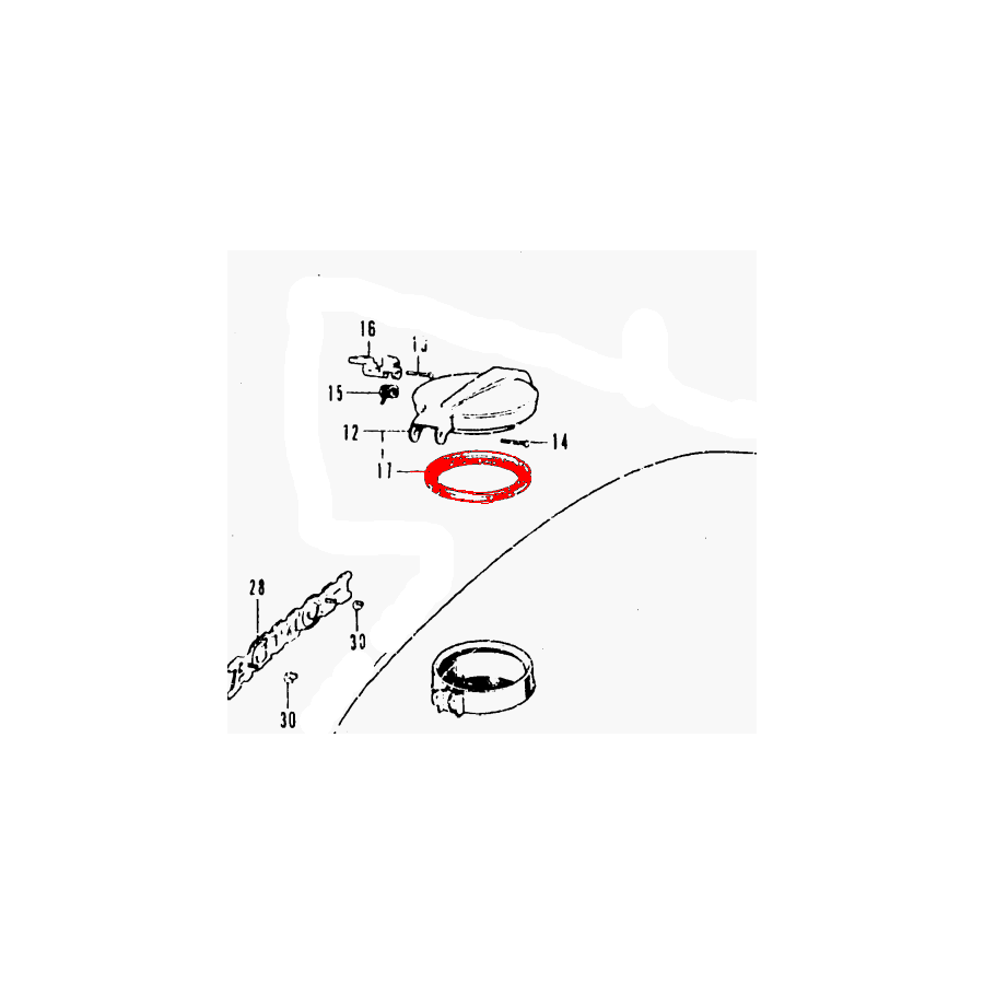 Reservoir - Joint de bouchon de reservoir - 17525-300-000