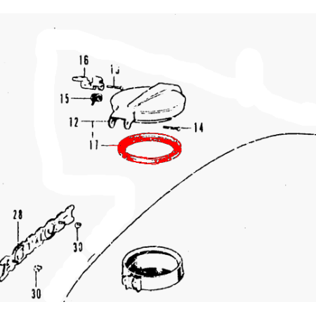 Reservoir - Joint de bouchon de reservoir - 17525-300-000
