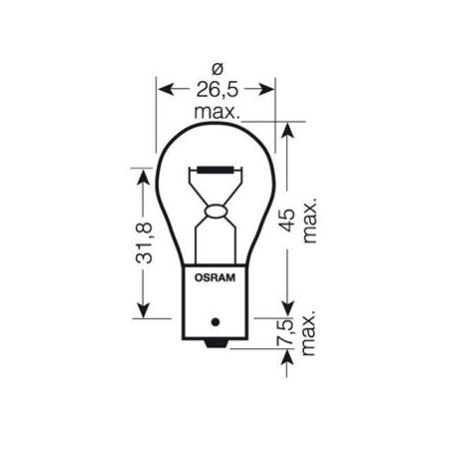 Service Moto Pieces|Ampoule - 6v - 18w - BA15S - "clignotant"|Ampoule 6 volt|1,39 €