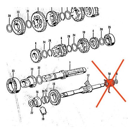 Kick - Ressort de rappel - CB125s 