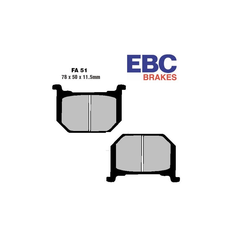 Frein - Jeu de Plaquettes - EBC FA051 - Std - Organic