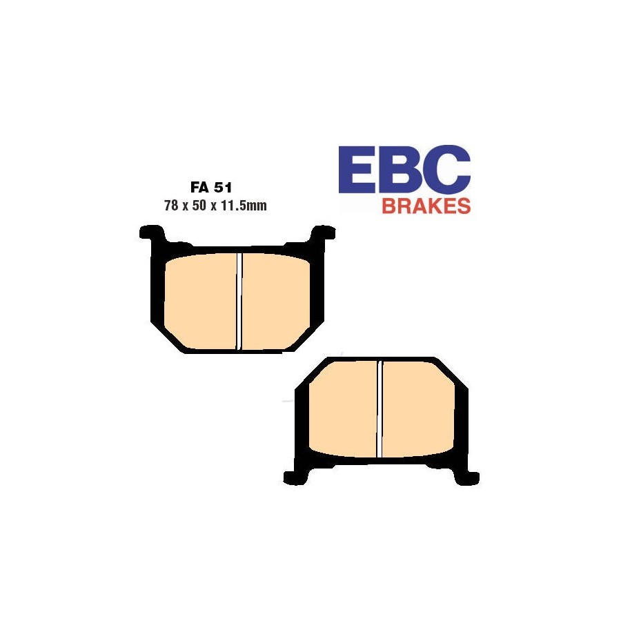 Frein - Jeu de Plaquettes - EBC FA051 V - semi-frittée