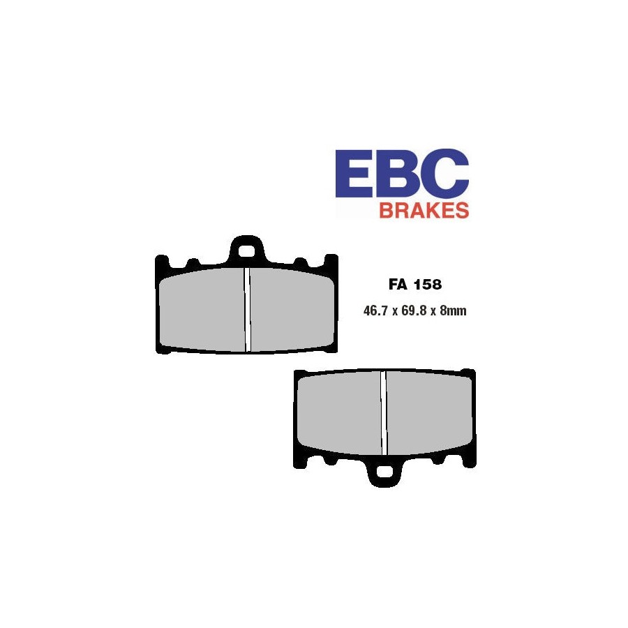 Service Moto Pieces|Frein - Jeu de Plaquettes - EBC - FA063-HH - Metal fritté|Plaquette|44,40 €