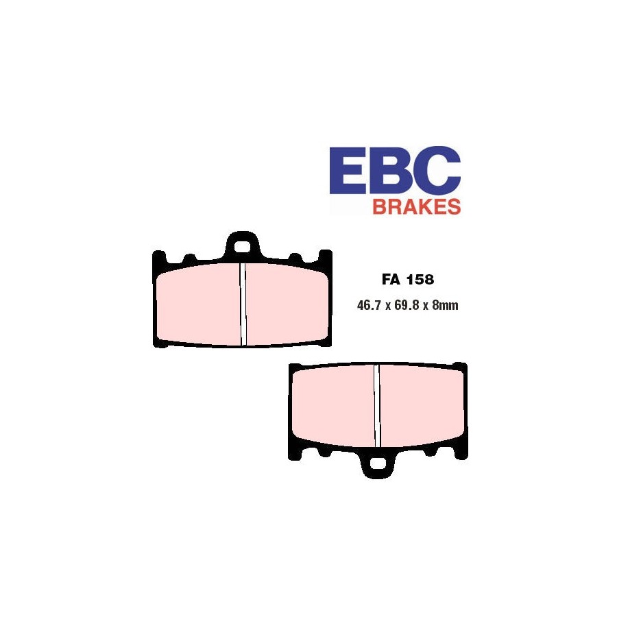 Frein - Jeu de Plaquettes - EBC - FA158-HH - Metal fritté
