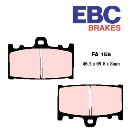 Frein - Jeu de Plaquettes - EBC - FA158-HH - Metal fritté