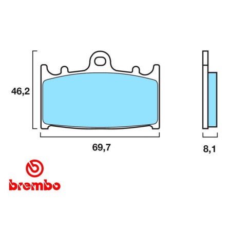 Service Moto Pieces|Frein - Jeu de Plaquettes - BREMBO - 07KA13SC|1997 - GSX-R600|53,30 €