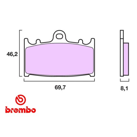 Service Moto Pieces|Frein - Jeu de Plaquettes - BREMBO - 07KA13RC|Plaquette|81,10 €