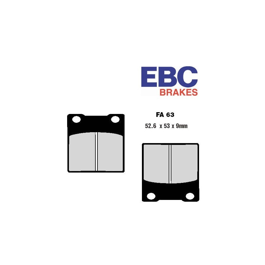 Frein - Jeu de Plaquettes - EBC - FA063 - Std - Organic