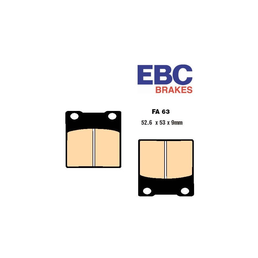 Service Moto Pieces|Frein - Jeu de Plaquettes - EBC - FA063 V - semi-frittée|Plaquette|34,50 €