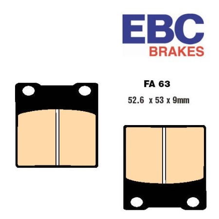 Service Moto Pieces|Frein - Jeu de Plaquettes - EBC - FA063 V - semi-frittée|Plaquette|34,50 €