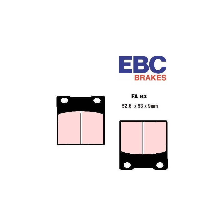 Service Moto Pieces|Frein - Jeu de Plaquettes - EBC - FA063-HH - Metal fritté|Plaquette|44,40 €