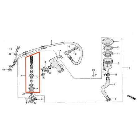 Service Moto Pieces|Frein - Maitre cylindre arriere - kit de reparation - ø 13.95 -|Maitre cylindre Arriere|37,20 €