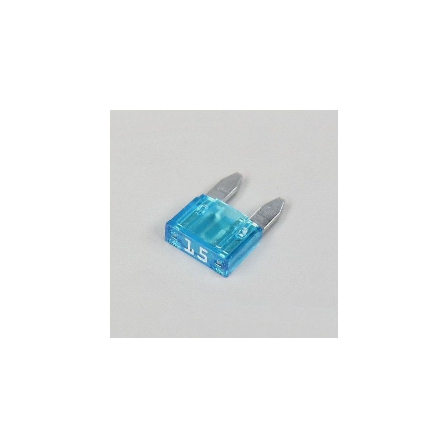 Service Moto Pieces|Fusible - Mini fusible - 15A - Bleu - Lg. 11mm|Fusible|0,35 €