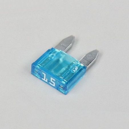 Fusible - Mini fusible - 15A - Bleu - Lg. 11mm