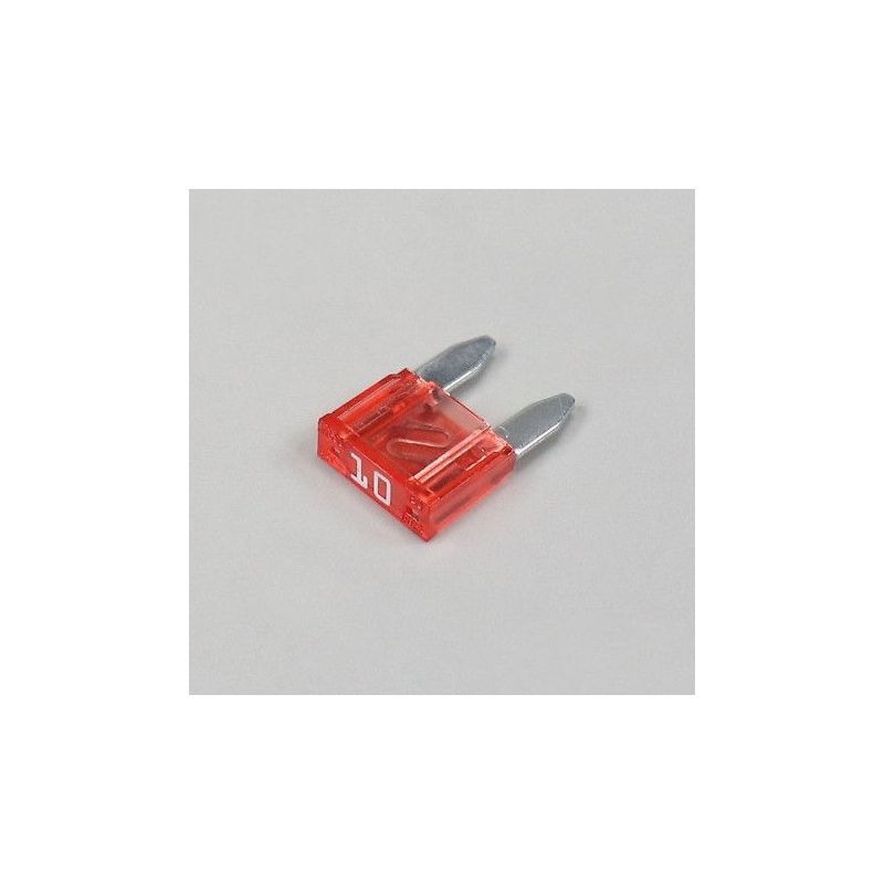 Fusible - Mini fusible - 10A - Rouge - Lg. 11mm