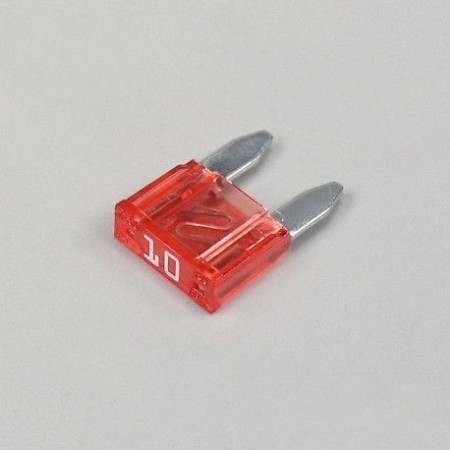 Fusible - Mini fusible - 10A - Rouge - Lg. 11mm