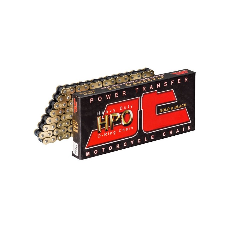 Transmission - Chaine - JT-HPO - 428-110 maillons - Noir/Or - Ouverte