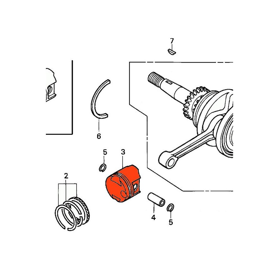 Service Moto Pieces|Moteur - Piston - (+0.00) - 1 jeu - XL250/600 - VT600|Bloc Cylindre - Segment - Piston|78,00 €