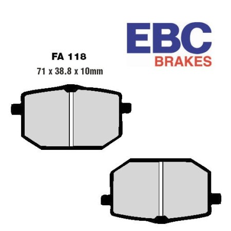 Frein - Etrier - Plaquettes - Standard - EBC - FA118