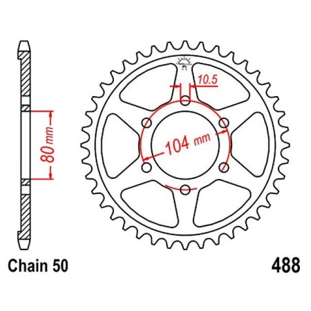 Transmission - Couronne - JTR 488 - 530 - 42 dents