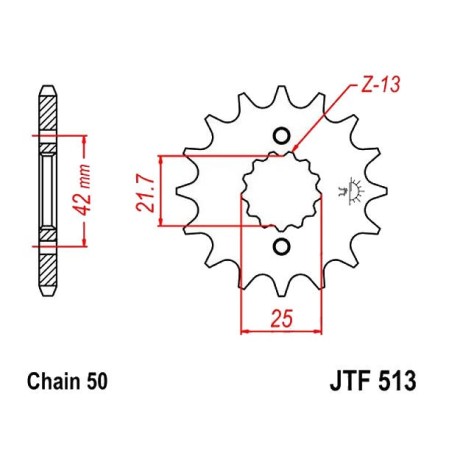 Service Moto Pieces|Transmission - Pignon - 530 - JTF 513 - 16 dents|Chaine 530|19,10 €