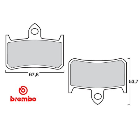 Service Moto Pieces|Frein - Jeu de Plaquettes - BREMBO - 07HO2807|Plaquette|34,48 €