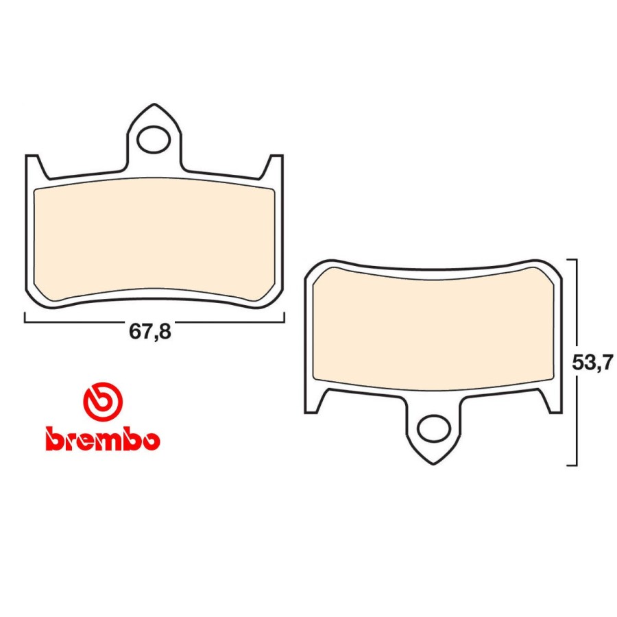 Service Moto Pieces|Frein - Jeu de Plaquettes - BREMBO - 07HO28SC|Plaquette|51,20 €