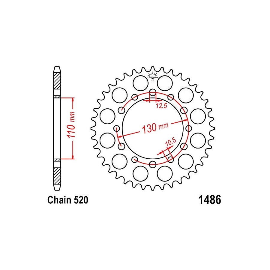 Service Moto Pieces|Transmission - Pignon - JTF 1299 - 520 - 14 dents|Chaine 520|19,90 €