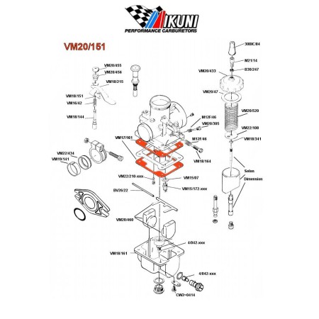 Service Moto Pieces|Carburateur - Joint de cuve - VM17/161|Joint de cuve|6,50 €