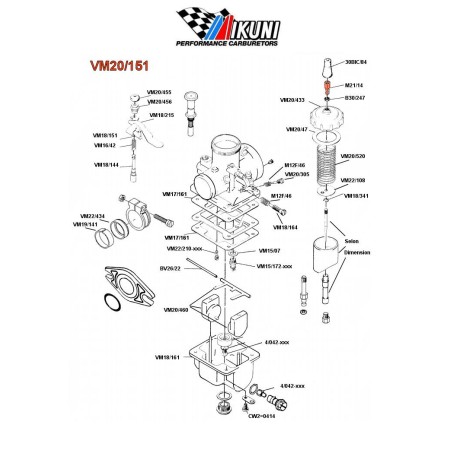 M21/14 - Carburateur - Tendeur - Regleur de cable - M6 x0.70