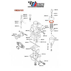 Carburateur - Rondelle, Joint de couvercle - VM20/47