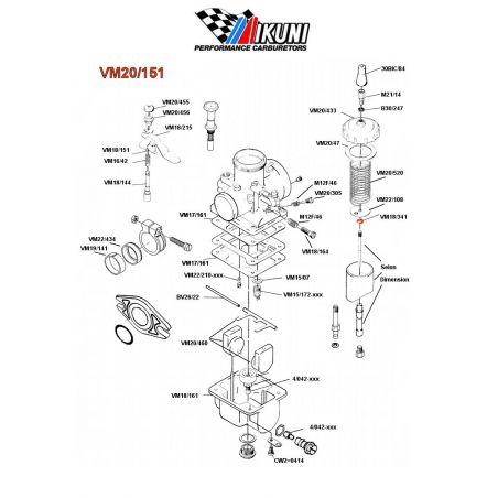 VM18/341 - Carburateur - Circlips d’aiguille 