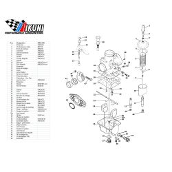 Carburateur - VM26/606 - Liste de pieces