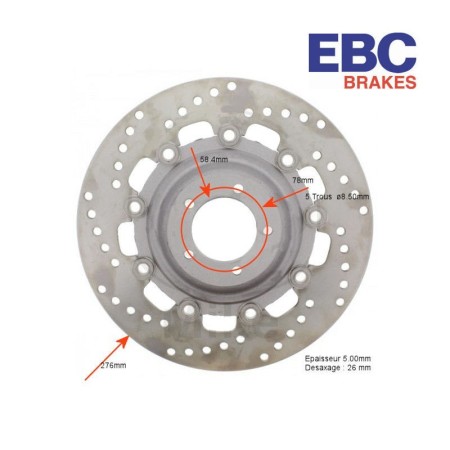 Frein - Disque - EBC - Avant Droit -