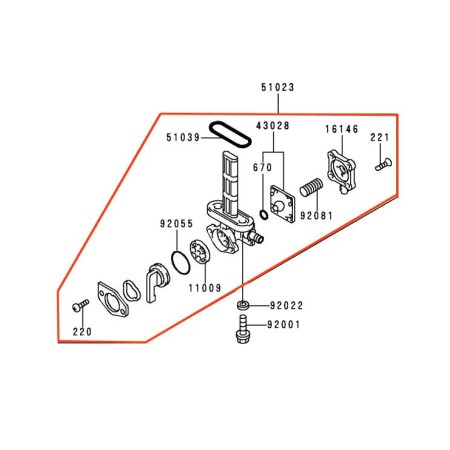 Service Moto Pieces|Robinet - essence - GTR1000 - 51023-1302 - 51023-0726|04 - robinet|119,90 €