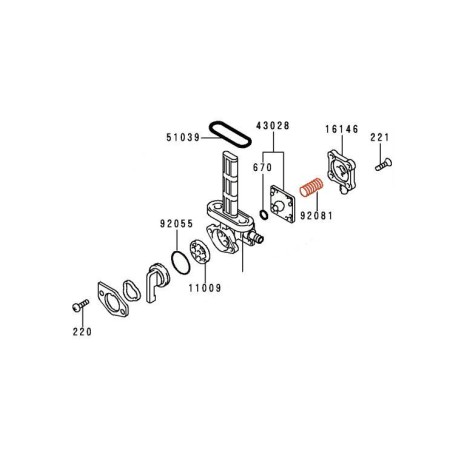 Service Moto Pieces|Robinet essence - Ressort de membrane - 92081-1171|Reservoir - robinet|3,10 €