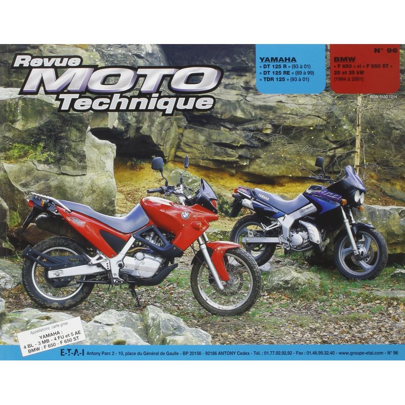 RTM - N° 96 - DT-DTR- TDR 125 / Revue Technique moto