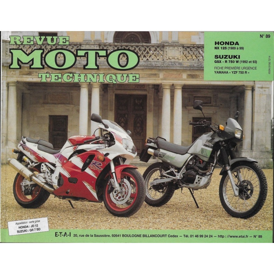 Service Moto Pieces|RTM - N 16 - GT125 - GT185 - Version Papier - Revue Technique moto|Suzuki|39,00 €