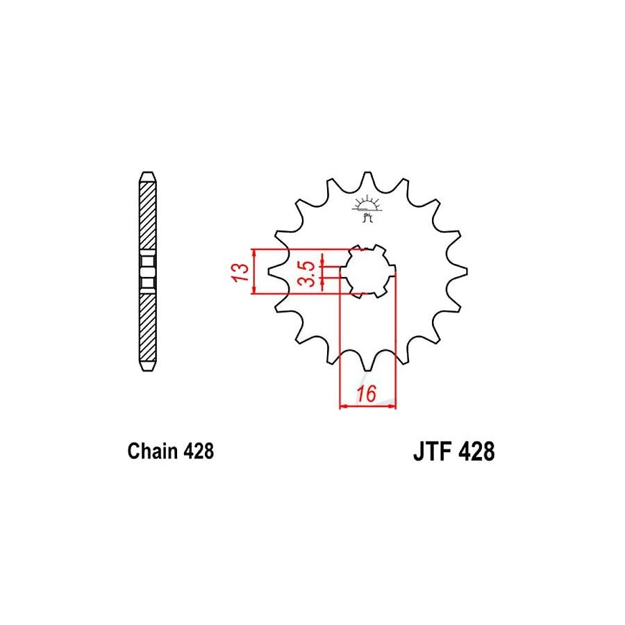 Transmission - Pignon - JTF 548 - 13 Dents