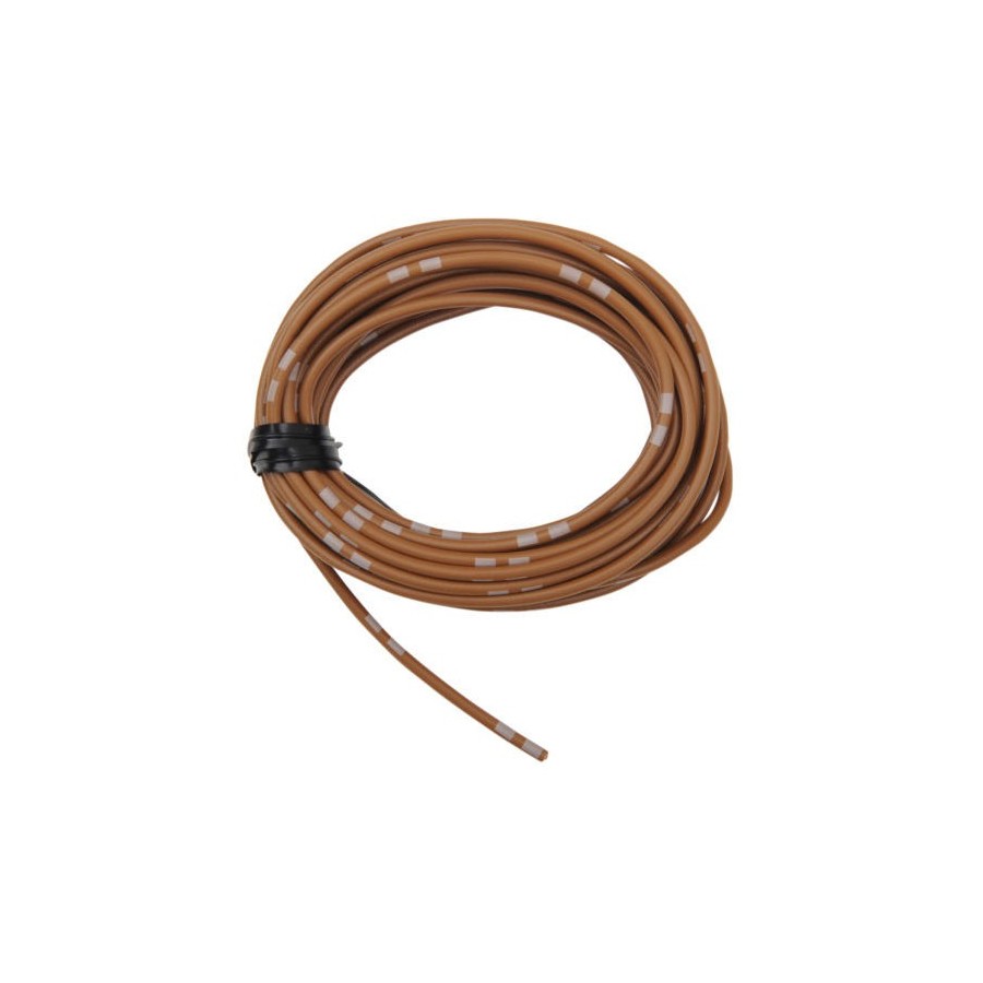 Service Moto Pieces|Fil Electrique - 0.75mm2 - Marron/Blanc - 4 metres|Fil Electrique 0.75mm2|12,56 €