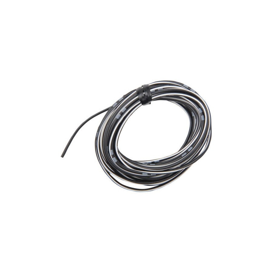 Service Moto Pieces|Fil Electrique - 0.75mm2 - Noir/Blanc - 4 metres|Fil Electrique 0.75mm2|12,56 €