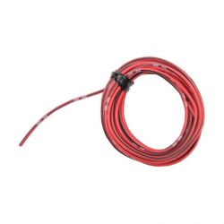 Cable - 0.75mm2 - Fil electrique - Rouge/Noir - 4 metres