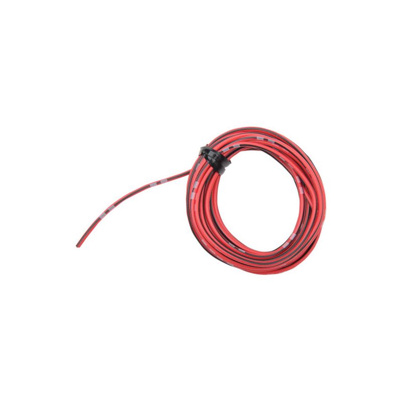 Service Moto Pieces|Fil Electrique - 0.75mm2 - Rouge/Noir - 4 metres|Fil Electrique 0.75mm2|12,56 €