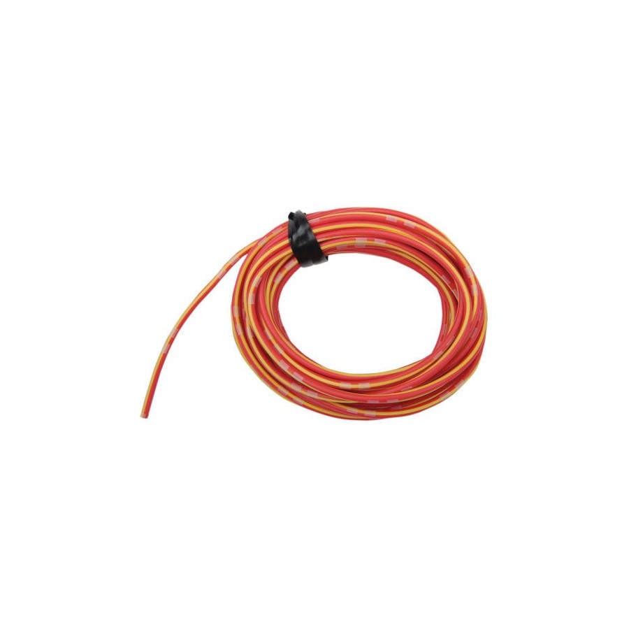 Fil Electrique - 0.75mm2 - Jaune/Rouge - 4 metres