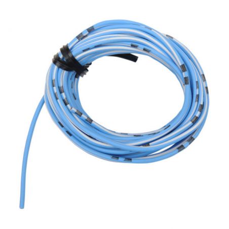 Service Moto Pieces|Fil Electrique - 0.75mm2 - Bleu/Blanc - 4 metres|Fil Electrique 0.75mm2|12,56 €