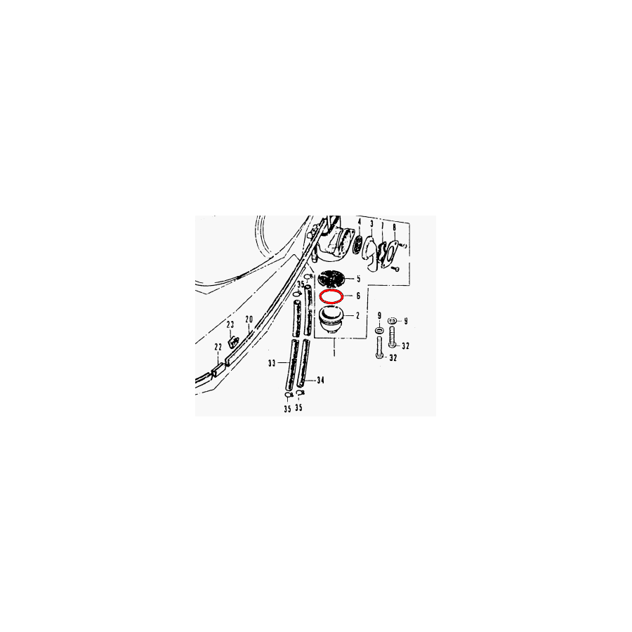 Robinet essence - joint de cuve - 26.00 x2.50 mm