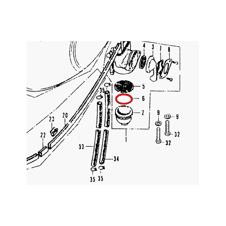 Robinet essence - joint torique de cuve - 26.00 x2.50 mm